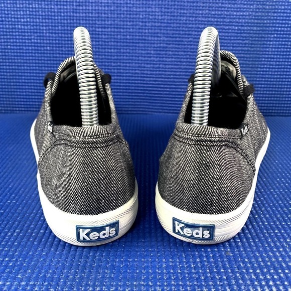 KEDS KICKSTART DENIM TWILL Women`s Size 7.5 Grey Black Comfort Shoes WF58556 - Picture 4 of 8